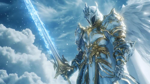Angelic Knight with Sword of Light