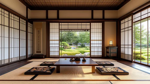 Zen Interior: Tea Room with Garden