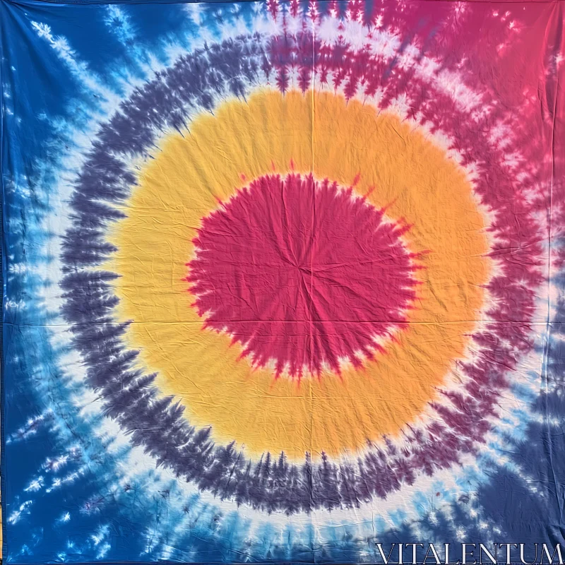 Concentric Tie-Dye Art AI Image