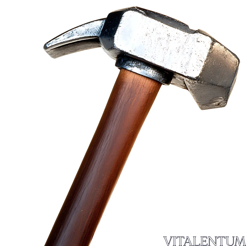 AI ART Metallic Hammer with Wooden Grip