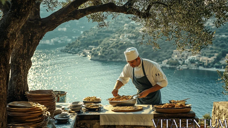 AI ART Chef's Table with Ocean View