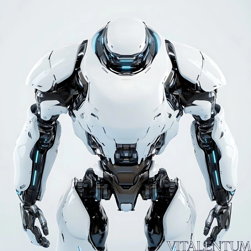 Advanced Humanoid Cyborg with Sleek Design AI Image