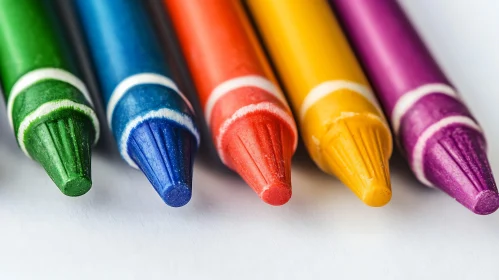 Close-Up of Vibrant Crayons