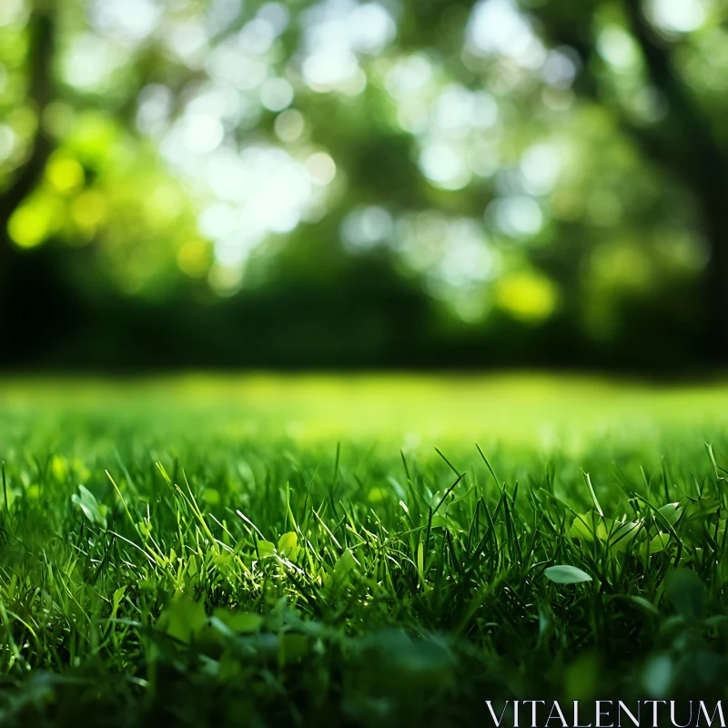 Vibrant Green Grass Lawn AI Image