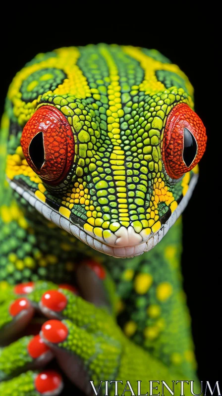 Captivating Close-Up of Detailed Lizard Sculpture AI Image