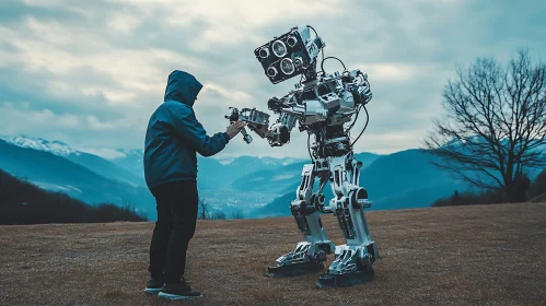 Man and Robot Future Meeting