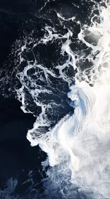 Ocean Waves and Foam Patterns from Above