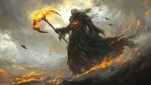 Death Bringer with Flaming Scythe