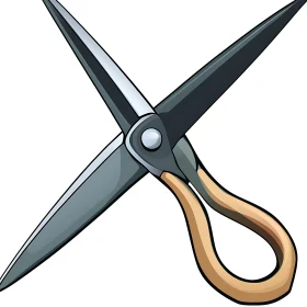 Open Scissors with Gray Blades