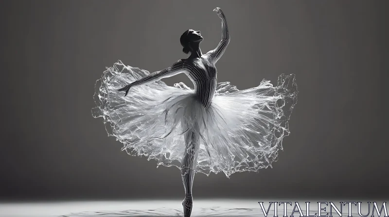 AI ART Elegance in Motion: Monochrome Ballet Dance