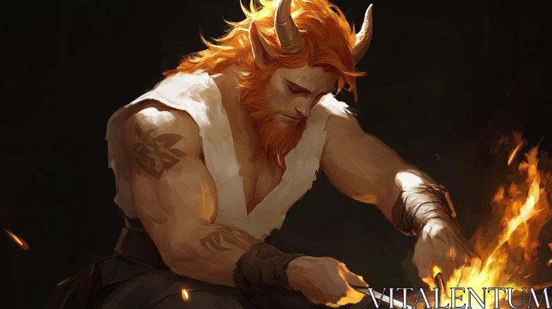 AI ART Forge Master Minotaur