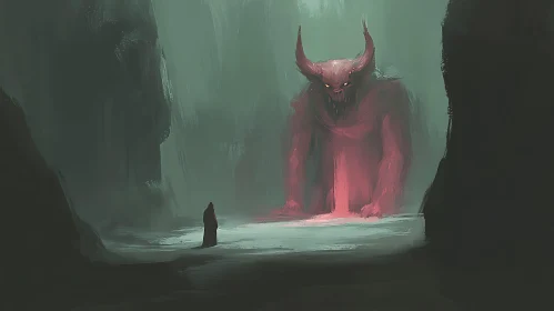 Cloaked Figure and the Cavern Demon