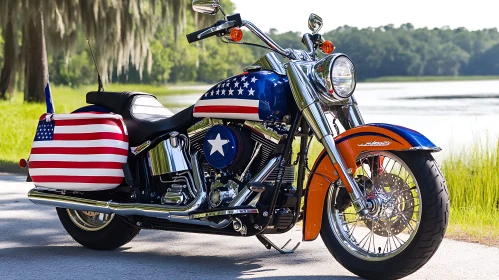 American Flag Motorcycle