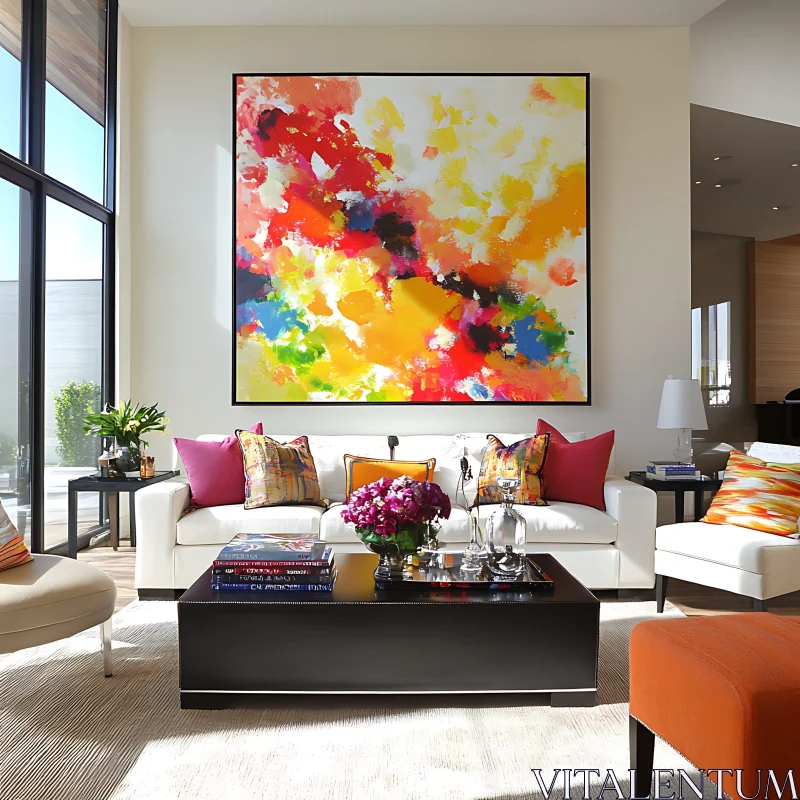 AI ART Contemporary Decor with Vibrant Wall Art