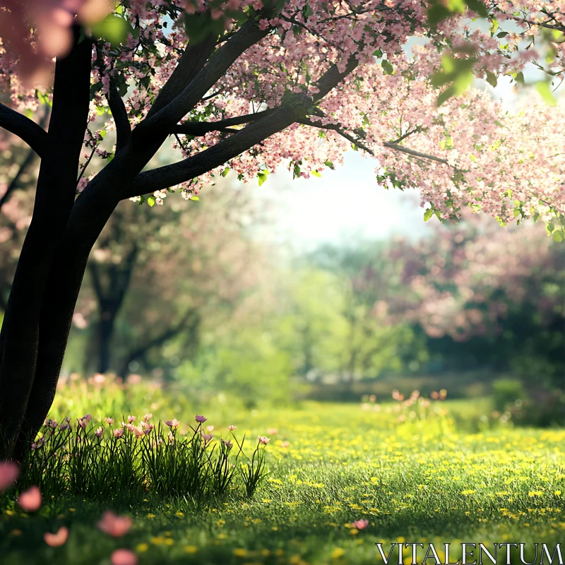 AI ART Floral Meadow in Spring