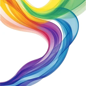 Gradient Ribbon on White Background