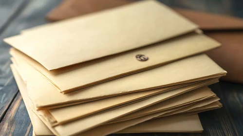 Stack of Nostalgic Aged Envelopes