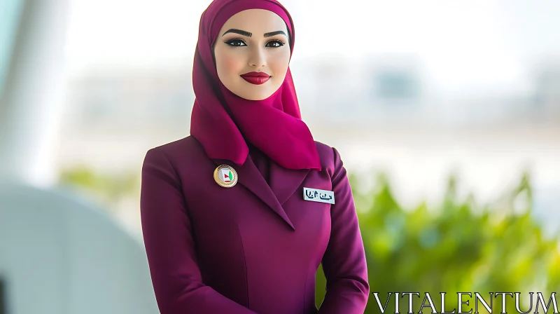 Portrait of Woman in Traditional Dress AI Image