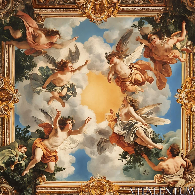 AI ART Cherubs in the Sky