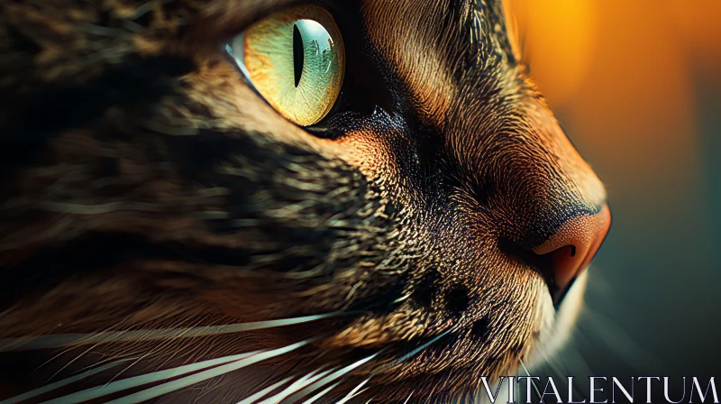 Intricate Close-up of Cat's Eye: A Photorealistic Masterpiece AI Image
