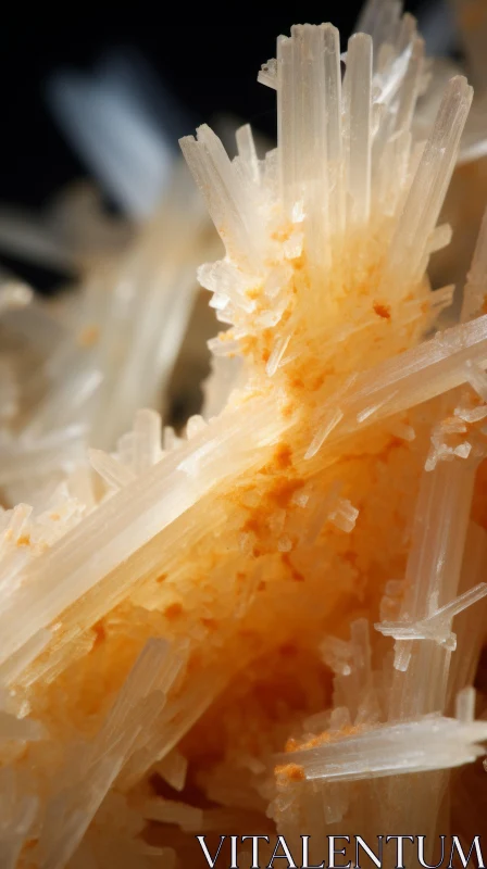 Intricate Orange Quartz Crystal Structure AI Image