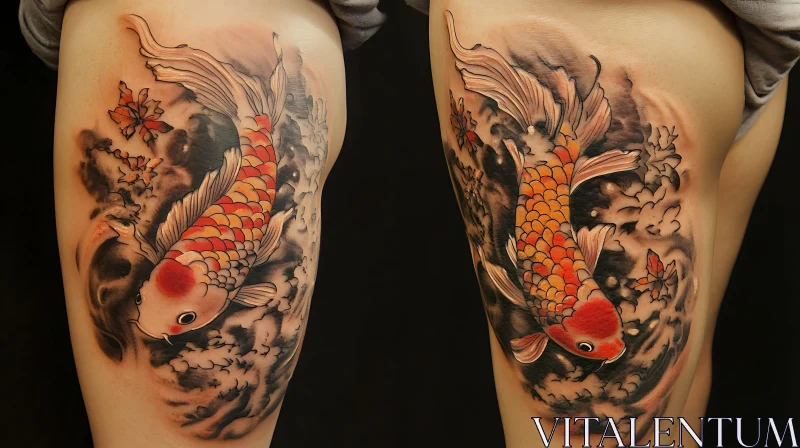 Intricate Koi Fish Tattoo Design AI Image