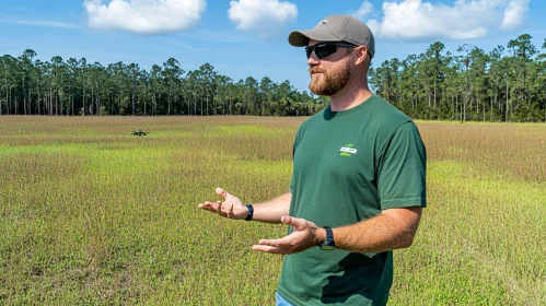 Drone Operator in Open Field