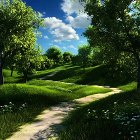 Lush Meadow Walkway