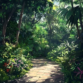 Serene Forest Pathway Art