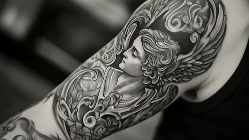 Winged Angel Tattoo Sleeve