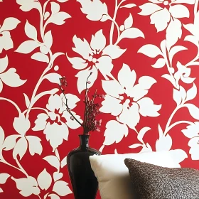 Floral Pattern with Vase and Pillows