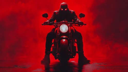 Monochromatic Red Motorcycle