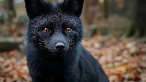 Portrait of a Black Fox