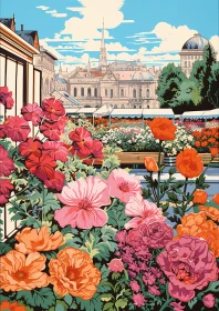 Urban Garden: Flowers and Architecture