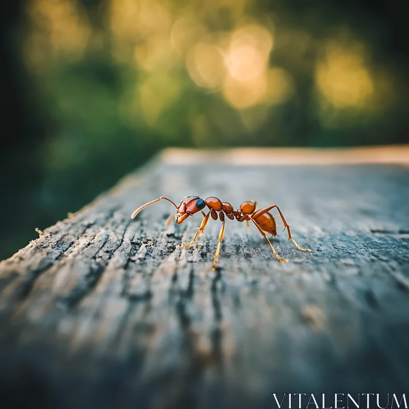 Detailed View of Ant in Nature AI Image