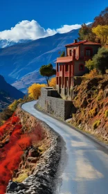 Red House on a Hill: A Captivating Image of Nature