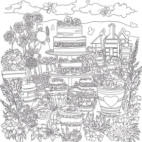 Monochrome Dessert Garden