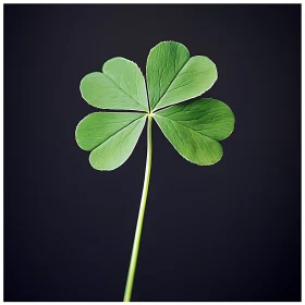 Detailed Image of a Four-Leaf Clover