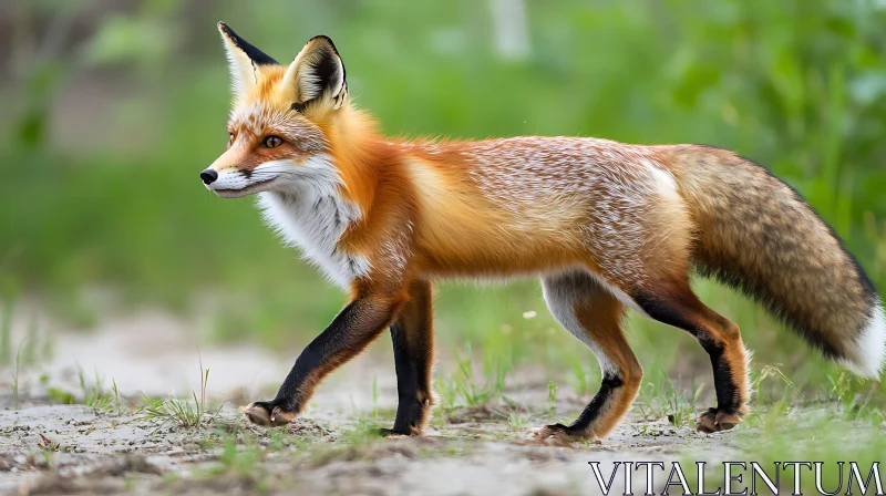 AI ART Red Fox Walking