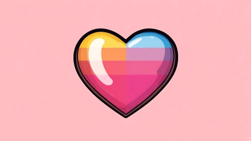 Heart Illustration with Gradient Colors
