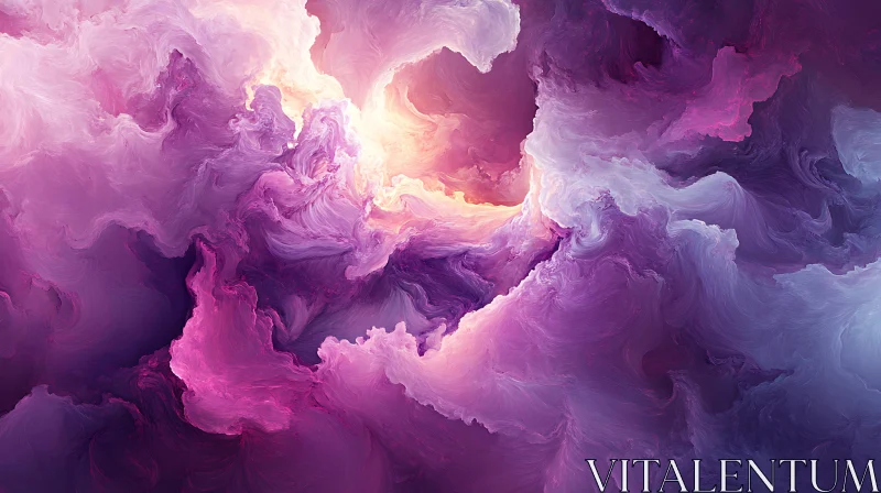 Ethereal Purple Fractal Composition AI Image