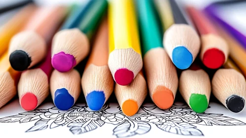 Colored Pencils Ready to Draw