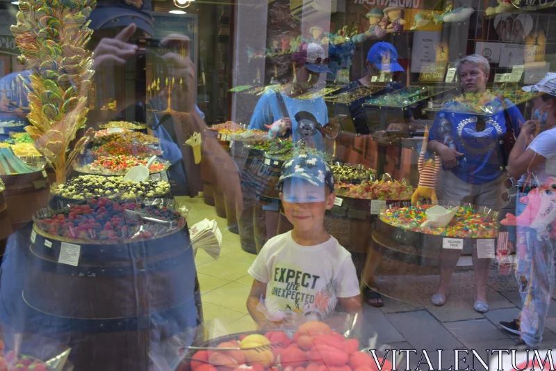 PHOTO Confectionery Store Window Delight