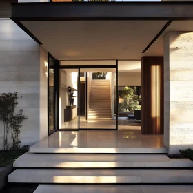 Sunlit Modern Home Entrance