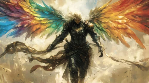 Winged Warrior Angel Digital Art