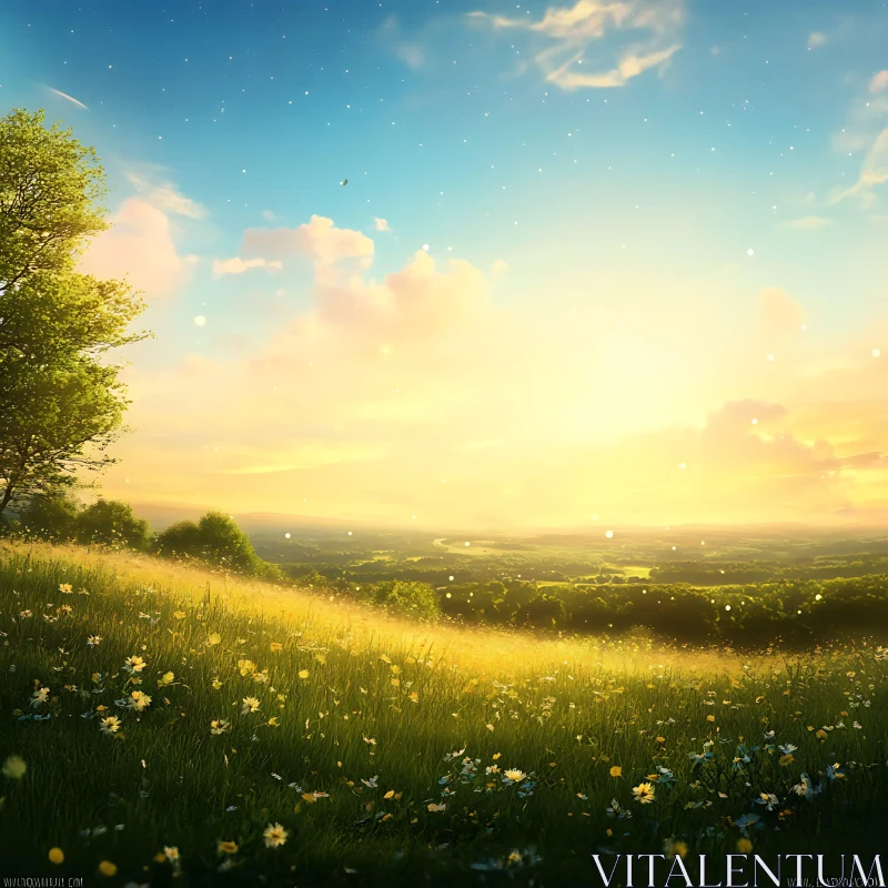 AI ART Idyllic Meadow Landscape