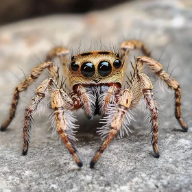 Close-Up of a Jumping Spider