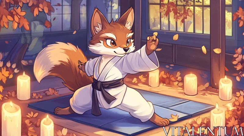 Martial Arts Fox AI Image