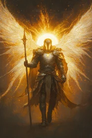 Golden Angel with Spear