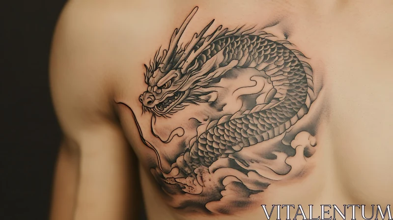 Intricate Dragon Tattoo Design AI Image